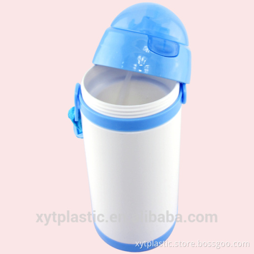 Made in China Mlife wholesale high quality BPA free children plastic water bottle/cup with silicne straw